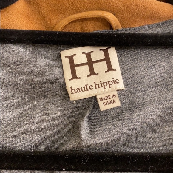 Haute Hippie suede jacket with chain detail M - Picture 3 of 3